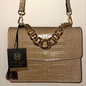 NWT House of Harlow 1960 Croc Leather Crossbody